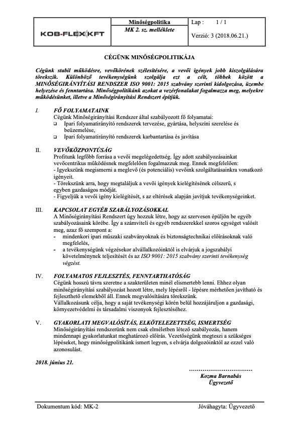 Minőségpolitika